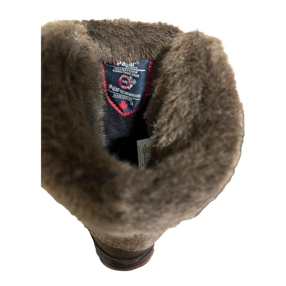 Pajar Canada Leather Alice Shearling-Lined Fold Over Winter Snow Boots 7.5 - Picture 6 of 12